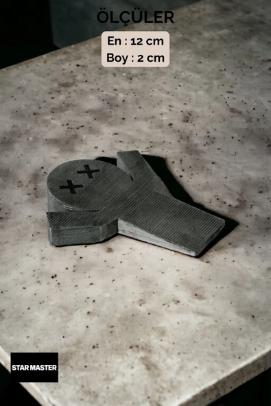 Star Master Kapı Takozu Kapı Tutacağı Kapı Stoperi Kapı Durdurucu Gümüş Eskitme 2 Adet Model 3 - Resim 3