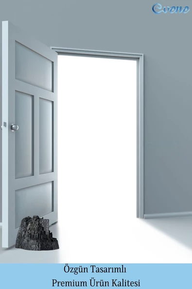 Evene Kapı Stoperi Siyah Renk Dekoratif Kapı Tutucu Durdurucu 4 Adet Model 8 - Resim 3