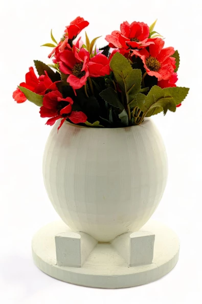 Evene Saksı Büyük Saksı Çiçek Saksısı Büyük Boy Saksı Salon Saksısı Model 1 Beyaz Saksı ürün görseli 1