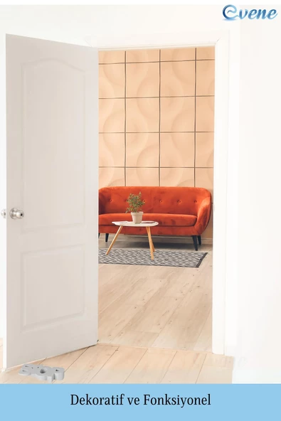 Evene Kapı Stoperi Beyaz Renk Dekoratif Kapı Tutucu Durdurucu Model 4 - Resim 4