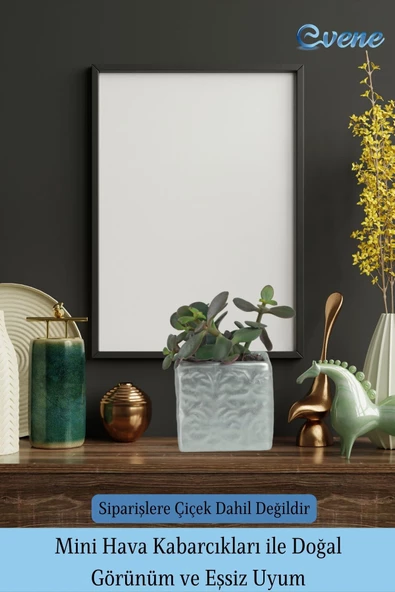 Evene Saksı Dekoratif Saksı Kaktüs Saksısı Sukulent Saksısı Küçük Saksı Model 45 Gümüş Saksı - Resim 6