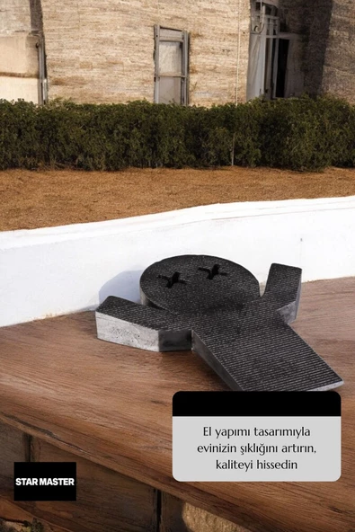 Star Master Kapı Takozu Kapı Tutacağı Kapı Stoperi Kapı Durdurucu Gümüş Eskitme Model 3 - Resim 4