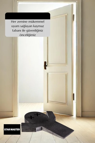 Star Master Kapı Takozu Kapı Tutacağı Kapı Stoperi Kapı Durdurucu Gümüş Eskitme Model 3 - Resim 3