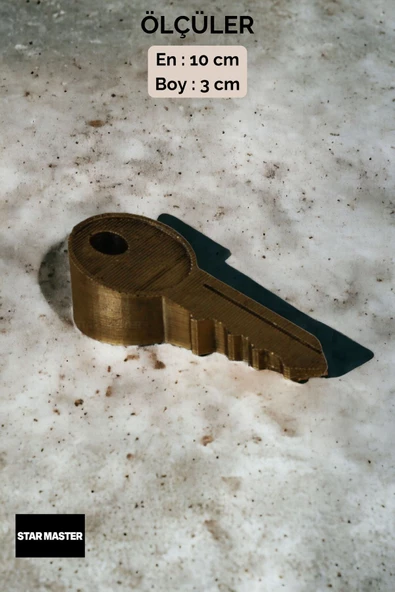 Star Master Kapı Takozu Kapı Tutacağı Kapı Stoperi Kapı Durdurucu Altın Eskitme 2 Adet Model 5 - Resim 3