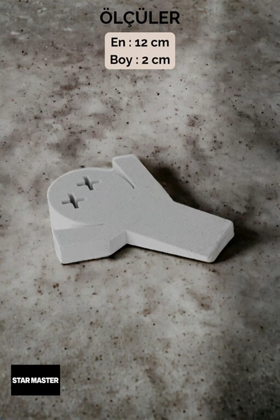 Star Master Kapı Takozu Kapı Tutacağı Kapı Stoperi Kapı Durdurucu Beyaz 4 Adet Model 3 - Resim 3