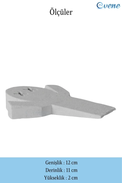 Evene Kapı Stoperi Beyaz Renk Dekoratif Kapı Tutucu Durdurucu 4 Adet Model 3 - Resim 2