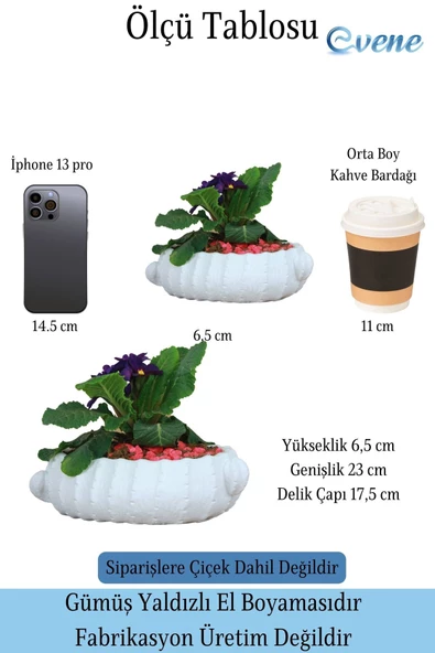 Evene Saksı Büyük Saksı Çiçek Saksısı Büyük Boy Saksı Salon Saksısı Model 3 Beyaz Saksı - Resim 2
