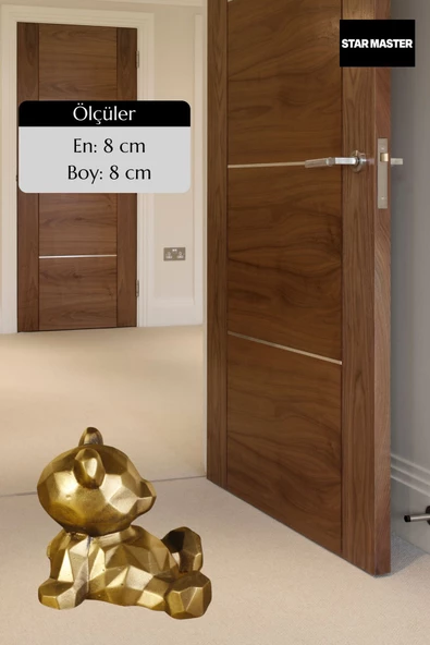 Star Master Kapı Takozu Kapı Tutacağı Kapı Stoperi Kapı Durdurucu Altın Eskitme Model 7 - Resim 2