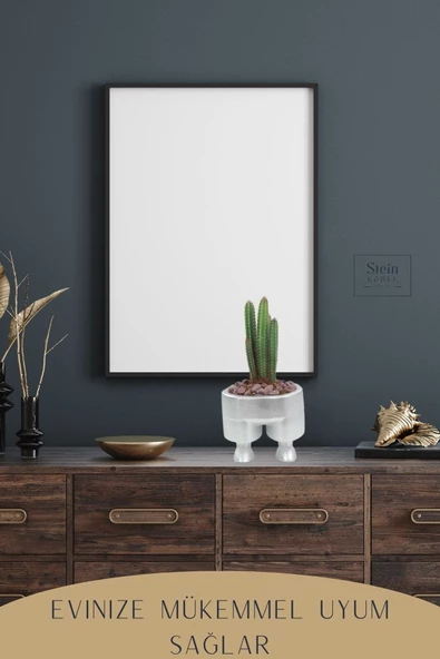 Stein Kohle Çiçek Saksısı Büyük Boy 1 Adet Gümüş Renk Uygulamalı Pantolon Model - 6