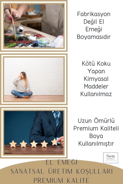 Stein Kohle Ayaklı Saksı Ahşap Büyük Boy 2 Adet Altın Renk Eskitme Uygulamalı Dişli Model - Resim 8