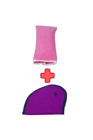 Evene Emniyet Kemeri Seti Yastık Ve Tutucu Pembe 1 Adet - 2