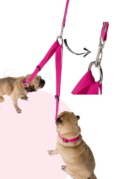 Evene Kedi Gezdirme Tasması Kedi Gezdirme Ipi Çiftli Tasma Model 9 Pembe - Resim 5