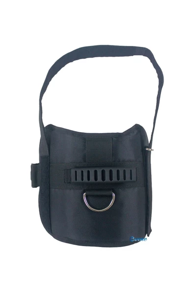 Evene Köpek Göğüs Tasması Köpek Sırt Tasma Ayarlanabilir Siyah - Resim 3