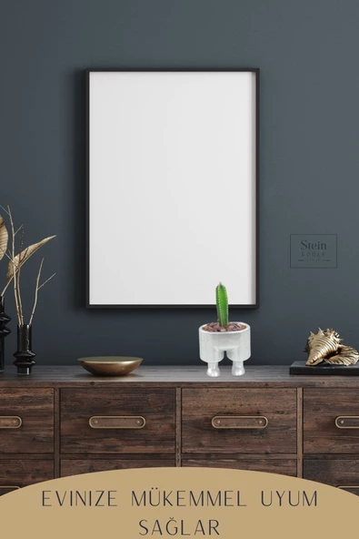 Stein Kohle Çiçek Saksısı Büyük Boy 3 Adet Gümüş Renk Uygulamalı Pantolon Model - 6