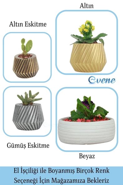 Evene Saksı Büyük Saksı Çiçek Saksısı Büyük Boy Saksı Salon Saksısı Model 4 Beyaz Saksı - Resim 7