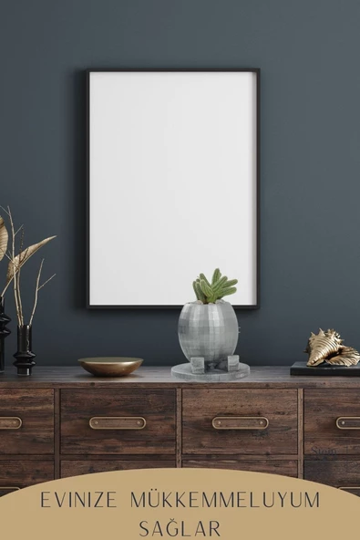 Stein Kohle Çiçek Saksısı Büyük Boy 1 Adet Gümüş Renk Eskitme Uygulamalı Ayaklı Yuvarlak Model - Resim 6