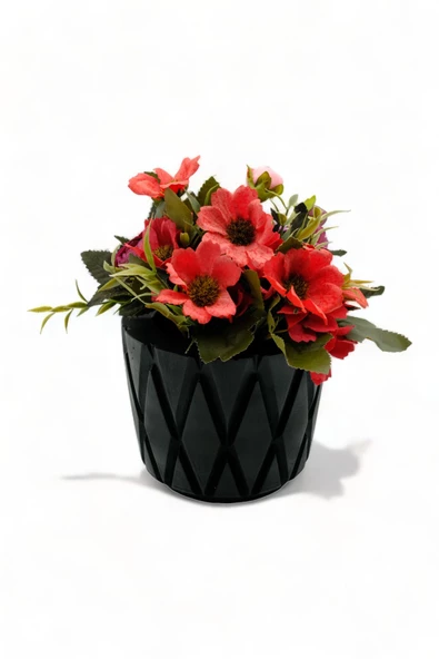 Evene Saksı Büyük Saksı Çiçek Saksısı Büyük Boy Saksı Salon Saksısı Model 7 Siyah Saksı ürün görseli 1