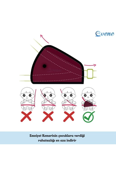 Evene Emniyet Kemeri Seti Yastık Ve Tutucu Mavi 1 Adet - 4