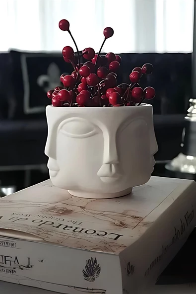 Kaktüs Saksı Dünyası Adler Havelka Saksı 2 Li Saksı Seti Buda Saksı Dekoratif Boyasız Havelka Saksı - Resim 2