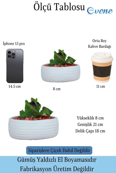 Evene Saksı Büyük Saksı Çiçek Saksısı Büyük Boy Saksı Salon Saksısı Model 4 Beyaz Saksı - Resim 2