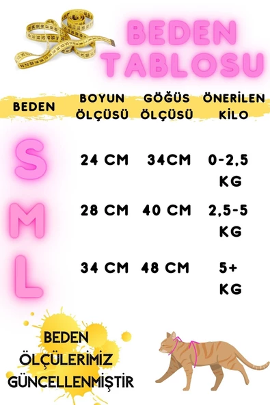 Evene Mor Kedi Tasması M Beden Göğüs Boyun Tasma Sevk Kayışlı Terletmeyen Nefes Alan Kumaş Reflektörlü - 3
