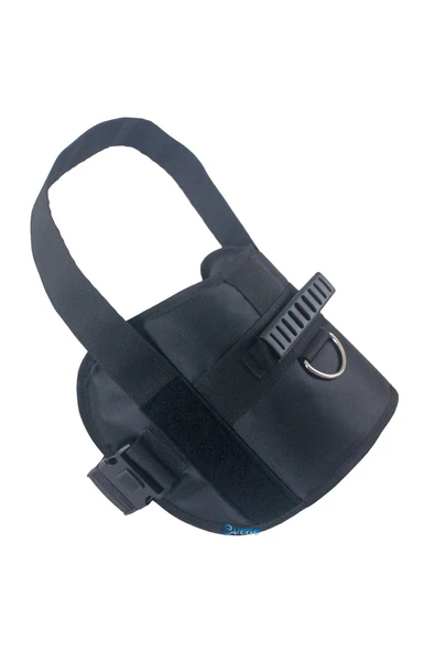 Evene Köpek Göğüs Tasması Köpek Sırt Tasma Ayarlanabilir Siyah - Resim 4