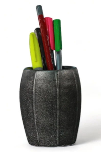 Evene Kalemlik Masa Kalemliği Organizer Kalemlik Gümüş Eskitme Renk Model 13 ürün görseli 1