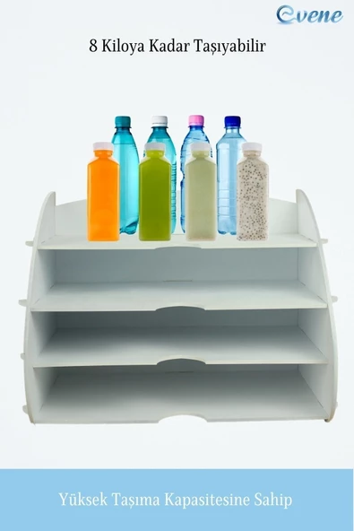 Evene Dosya Düzenleyici Masa Üstü Organizer Ahşap Evrak Raflı Model 3 - 5