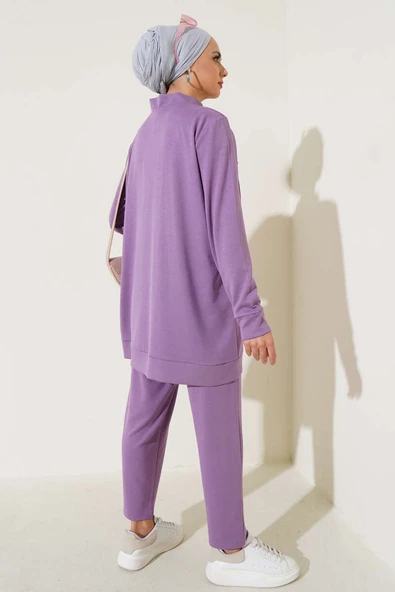 Boydan Çıtçıtlı İkili Takım Lila - Resim 3