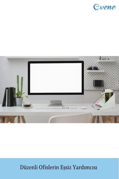 Evene Dosya Düzenleyici Masa Üstü Organizer Ahşap Evrak Raflı Model 4 - 2