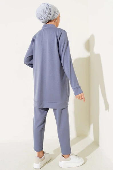 Boydan Çıtçıtlı İkili Takım Kayrak Grisi - Resim 3