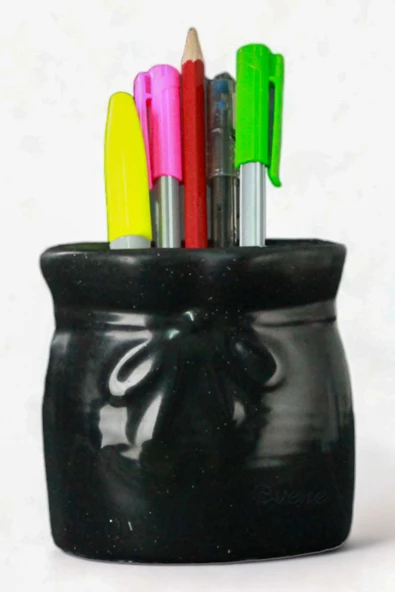 Evene Kalemlik Siyah Renk Masa Kalemliği Organizer Kalemlik Model 8 ürün görseli 1