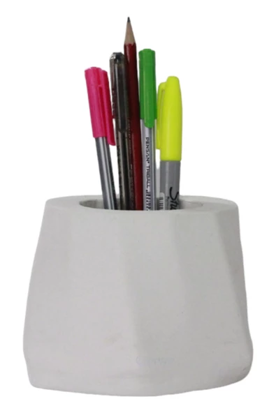 Evene Kalemlik Beyaz Renk Masa Kalemliği Organizer Kalemlik Model 17 ürün görseli 1
