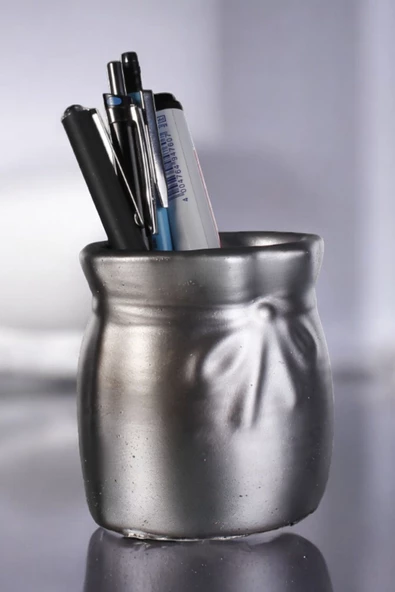 StarLightning Kalemlik Masa Kalemliği Organizer Kalemlik Gümüş Eskitme Renk Model 8 ürün görseli 1