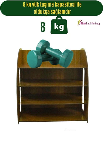StarLightning Masa Düzenleyici Organizer Evrak Rafı Masaüstü Organizer Ceviz Renk Model 6 - 4