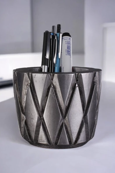 StarLightning Kalemlik Masa Kalemliği Organizer Kalemlik Gümüş Eskitme Renk Model 18 ürün görseli 1