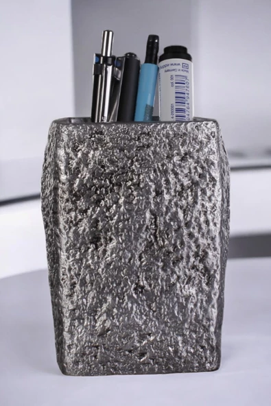 StarLightning Kalemlik Masa Kalemliği Organizer Kalemlik Gümüş Eskitme Renk Model 7 ürün görseli 1