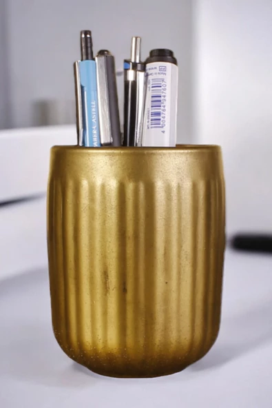 StarLightning Kalemlik Masa Kalemliği Organizer Kalemlik Altın Eskitme Renk Model 11 ürün görseli 1