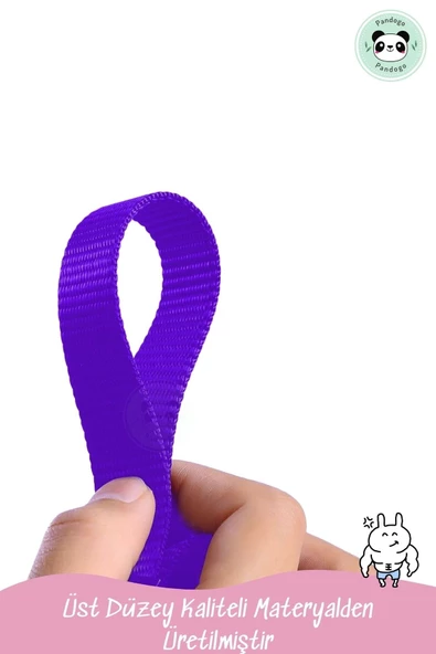 Pandogo Kedi Gezdirme Tasması Sevk Kayışlı Mor Dubai - Resim 6