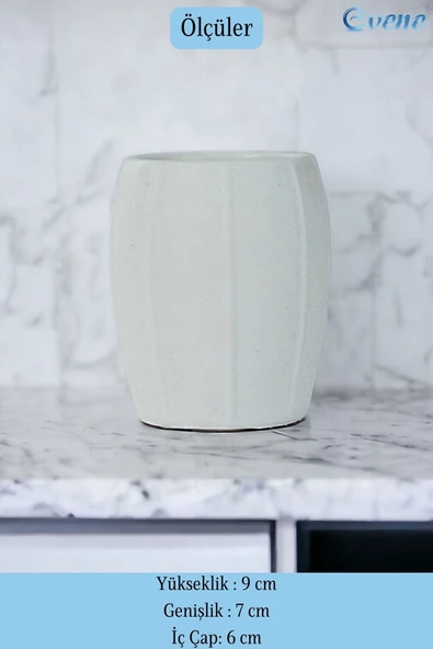 Evene Kalemlik Beyaz Renk Masa Kalemliği Organizer Kalemlik Model 13 - Resim 2