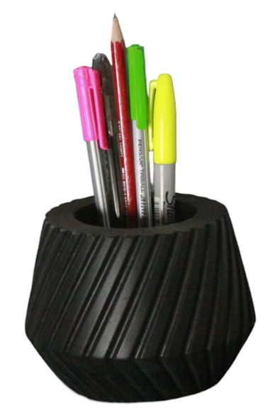 Evene Kalemlik Siyah Renk Masa Kalemliği Organizer Kalemlik Model 21 ürün görseli 1