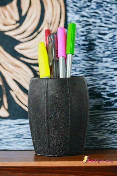 StarLightning Kalemlik Siyah Renk Masa Kalemliği Organizer Kalemlik Model 13 - Resim 2