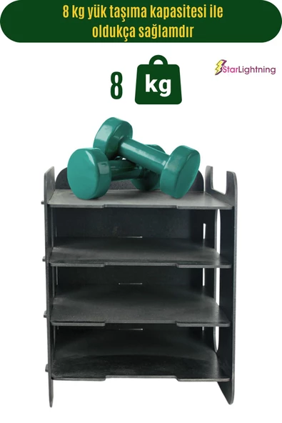 StarLightning Masa Düzenleyici Organizer Evrak Rafı Masaüstü Organizer Siyah Renk Model 1 - 4