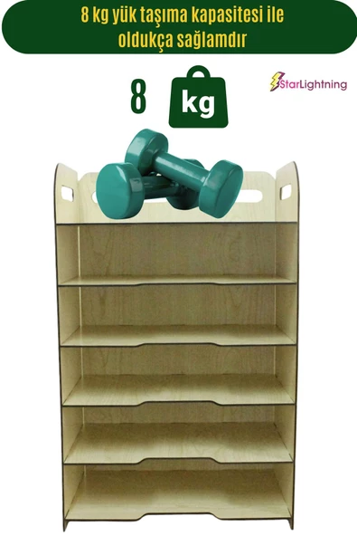 StarLightning Masa Düzenleyici Organizer Evrak Rafı Masaüstü Organizer Açık Meşe Renk Model 5 - 4