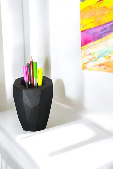 Evene Kalemlik Siyah Renk Masa Kalemliği Organizer Kalemlik Model 19 ürün görseli 1