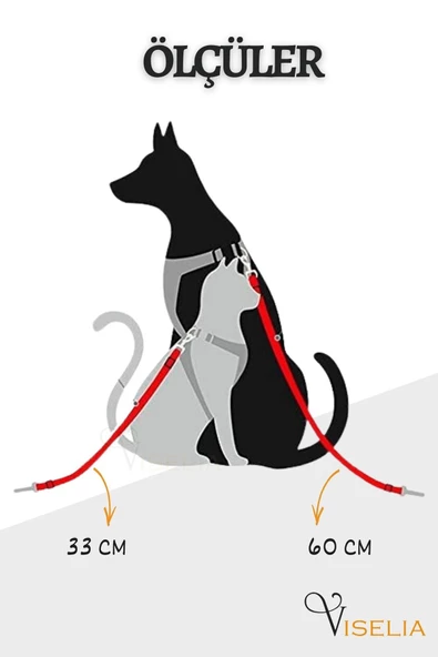 Viselia Evcil Hayvan Emniyet Kemeri Kedi Köpek Tasma Köpek Araç Kemeri - Resim 6