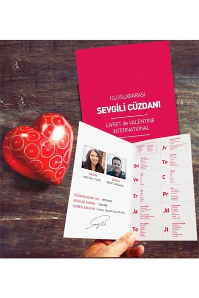 Viselia Sevgili Cüzdanı Hediyelik Sevgiliye Cüzdan Sevgili Defteri - Resim 3