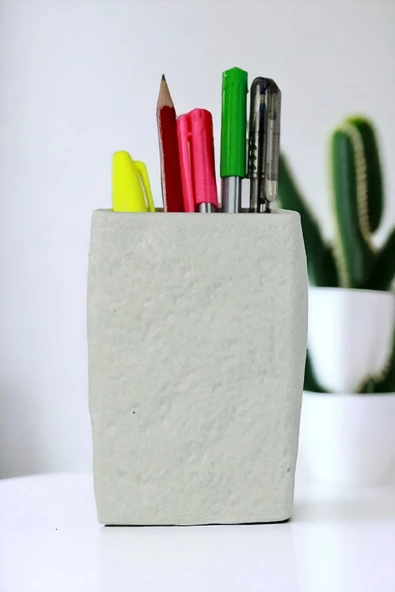 StarLightning Kalemlik Beyaz Renk Masa Kalemliği Organizer Kalemlik Model 7 ürün görseli 1