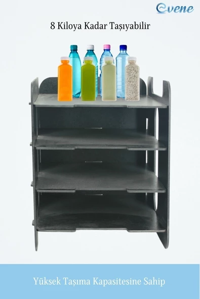 Evene Dosya Düzenleyici Masa Üstü Organizer Ahşap Evrak Raflı Model 1 - 5