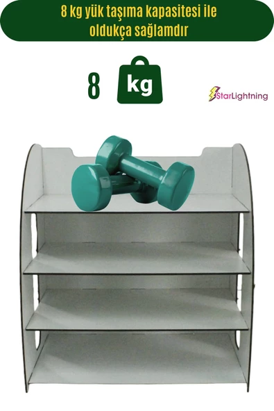 StarLightning Masa Düzenleyici Organizer Evrak Rafı Masaüstü Organizer Beyaz Renk Model 6 - 4